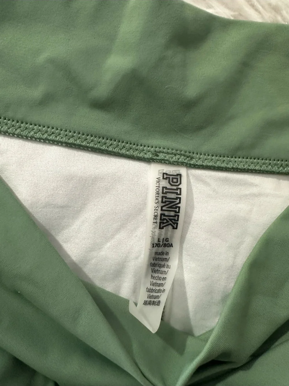 PINK Victoria's Secret Top MDD Bottom L Olive Green Wrap Bikini Set